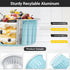 EUSOAR Aluminum Pans with Lids, 30pcs 5oz Disposable Foil Muffin Liners for Cupcake Baking and Mini Pies