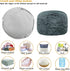20x12 Fur Ottoman Stool Unstuffed Footstool Cover Floor Pouf NO Filler Foot Rest In Round Poof Seat Bean Bag Chair