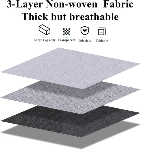 Homelove Under Bed Storage Bags, 2 Pack Fabric Underbed Storage Containers with Reinforced Handles and Clear Window Foldable Bedroom Organizer Bags Bin for Blankets Clothes Comforters Toys,Grey by Homelove