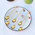 Christmas Coffee Spoons Set, 6 Pieces Gold Silverware Small Stainless Steel Flatware for Festive Daily Kitchen