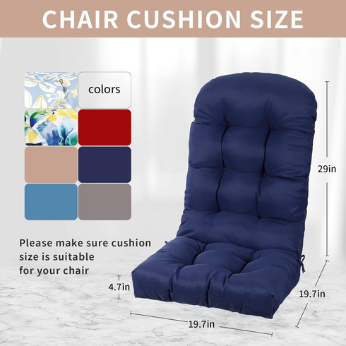 LYLNBYWK 48 19.7 4.7 Inch, Set 1) Adirondack Chair Cushion, High Back Patio Chair Cushions x x Indoor/Outdoor Thickened