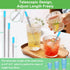 Kynup Reusable Straws, 4 Pack Collapsible Metal Straw, Foldable Stainless Steel Drinking Straw with Case