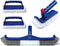 Snuvid 3-in-1 Full-Coverage Pool Brush Head Set - Includes 17.5" Long Brush, Rotatable