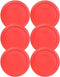 Pyrex 7201-PC 4-Cup Red Plastic Food Storage Lid, Made in USA - 6 Pack