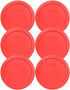 Pyrex 7201-PC 4-Cup Red Plastic Food Storage Lid, Made in USA - 6 Pack