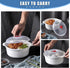 Microwave Bowls with Lids, Plastic Mixing Bowls Microwave Safe for Heating Food, BPA Free Kitchen Cookware