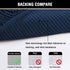 H.VERSAILTEX Navy Blue Bath Rug, Non-Slip Bath Mat, Extra Thick Chenille Rug, 17" x 24", Washable Plush Rugs