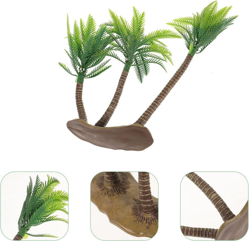 BESTOYARD Artificial Coconut Tree Decor, Mini Tropical Palm Trees for Fairy Garden Landscape Decoration
