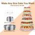 iNeibo Cake Ring and Cake Collar Set, 6 to 12 Inch Adjustable Cake Mousse Mould Set with 6 Inch Clear Cake Roll