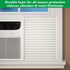 VACUUM002WHITE Window Air Conditioner Side Insulated Panel, 2PIC Insulation Panels Window Seal Kit With 4 pressure strips, WinterSummer Winter Heat and Draft Insulating(WHITE)