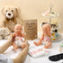 Lineshading 9 Pcs Baby Shower Diaper Changing Game Supplies including Baby Dolls Blindfold diapers wooden sign Changing