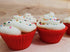 Fox Run Red Silicone Muffin and Cupcake Liners - Set of 12 Standard Size Wrappers