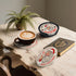 6 Pcs Christmas Santa Claus Drink Coasters with Holder Coasters for Drinks Coffee Table Home Decor Housewarming Gift