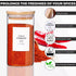 12 8oz Thicken(2.4mm) 148 Pcs Glass Spice Jars With Bamboo Airtight Lids, Spice Containers With Minimalist Preprinted