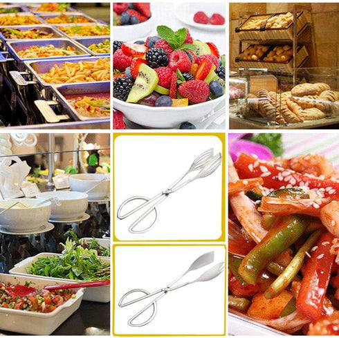 Stainless Steel Buffet Tongs Set of 2, 10.3'