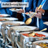 6 Pieces Serving Spoons Set, 8.7 Inch Stainless Steel Buffet Banquet Spoons, Gold Cutlery Set