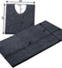 Luxurious 2-Piece Bathroom Rug Set in Charcoal: Chenille Bath Mat + U-Shaped Toilet Mat, Plush Anti-Slip Design, Microfiber Shaggy Carpet for Super Absorbency and Comfort.