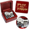 Sinzyo You are My Sunshine Music Box, Solid Wood Laser Carving Vintage Gift Musical Box for Birthday