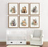 Joocrise Set 6 8x10 Inch Woodland Animal Nursery Wall Art Decor of Baby Boys Room Wall Art Forest Animal Canvas Wall