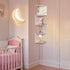 5 7.87 7.87 33.46 INCHES ShellKingdom Corner Shelf Wall Mount, Tier Corner Bookshelf, Floating Display Shelves