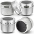 20 Pack 240 Set Bekith Magnetic Spice Jars, Magnetic Spice Containers for Refrigerator, Seasoning Tins with Clear Top