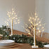 EAMBRITE Lighted Birch Tree Spring Decorations for Home, Christmas Indoor Decorations, 2 Pack 24 LED Battery