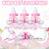 PINKXHY 80 3.5 Inch Pcs Baby Mini Milk Bottle Baby Shower Favor with Small Plastic Bear Candy Bottle with Ribbon