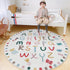 Poowe Room,4FT ABC Letters Children Educational Learning Area Rug,Alphabet Baby Crawling Mat Non-Slip Childrens Carpet