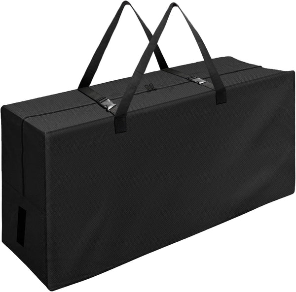 Folding Mattress Bag Waterproof - Black Heavy Duty Carry Case Fits up to 4 Queen Mattress for Tri-Fold Storage