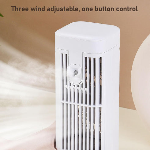 Portable Air Conditioner with 3 Speed Dual Fans, Evaporative Air Cooler for Room Bedroom, 120mL Water