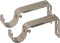 Ivilon Adjustable Brackets for Curtain Rods - Set of 2 for 1 or 1 1/8 Inch Rods, Satin Nickel