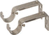 Ivilon Adjustable Brackets for Curtain Rods - Set of 2 for 1 or 1 1/8 Inch Rods, Satin Nickel