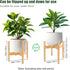 Wood Plant Stand Indoor, Mid Century Modern Indoor Plant Stand, Wooden Plant Holder Bamboo Plant Stand, Modern Flower Pot Stand for Indoor, Outdoor, Garden, Yard, Office (9.9 Inch, 1 Pack)