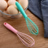 Navy Blue Silicone Whisk, Colorful Mini Whisks, Multifunctional Manual Egg Beater Mixer for Blending, Whisking, Stirring