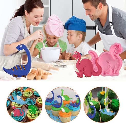Dinosaur Fondant Silicone Chocolate Molds (7Pcs), Kid's Cartoon Dino Claws Clay Mold for Cake Decorating, Sugar Crafts