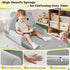Cozy Kids Sofa Bed with Removable Washable Cover & Magic-Tape Backrest Foldable Toddler Chair, Crystal Velvet Furniture