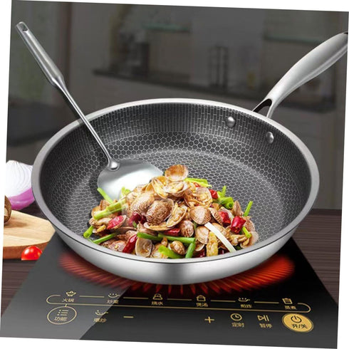 Stainless Steel Omelette Pan, Non Stick Honeycomb Frying Pan for Cooking, Small Egg Frying Pan