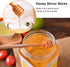 CJFocus 100 6 Inch, PCS Wooden Honey Sticks Dipper Mini Honeycomb Honey Stirrer Stick For Honey Jar Dispense Drizzle