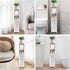 ShellKingdom Toilet Paper Holder Stand with Rods, Small Bathroom Storage Cabinet with Doors and Shelves, Slim Storage