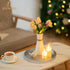 12" Hanobe Decorative Trays for Coffee Table: Round Sliver Tray for Home Decor - Modern Circle Ottoman Trays for Living