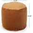 Cozy Apricot Velveteen Cylinder Pouf - Stylish