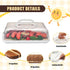 20 12 8.5 Inch Countertop(White) Baderke Easter Gift Acacia Wood Deviled Egg Platter with Lid Base Holes x Round