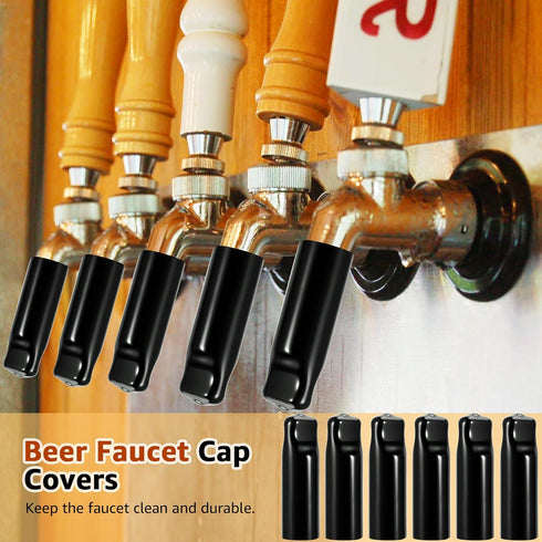 MRbrew Beer Faucet Cap & Plug Covers, 15 Pack Beer Tap Cap Plug Brush, Cleaning Kit for Kegerator Draft Beer Faucet