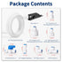 Professional 1/4" OD Tubing Water Line Kit for Refrigerator Ice Makers, 49.2 ft Ice Maker Water Line Kit for RO Water Systems with Fittings(White)
