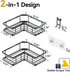2 Pack, 2 YASONIC Corner Shower Caddy No Drill Adhesive Shower Storage Shelves, Rustproof Stainless Steel Wall Mounted