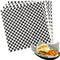 100 Sheets Checkered Dry Waxed Deli Paper, Paper Liners for Plastic Food Baskets, Wrapping Bread and Sandwiches