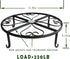 FAMIJOY 2 Pack 12 Inches 3 Inches (12 inches, Metal Plant Stand for Indoor and Outdoor, Flower Pot Holder for Living