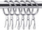 Hotop 30 Pcs Metal Drapery Curtain Rings with 0.98/1.26/1.65 inch Interior Diameter & 30 Pcs Pin Hooks