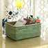 Kingwillow Large Woven Maize Storage Bins for Drawers (Green)