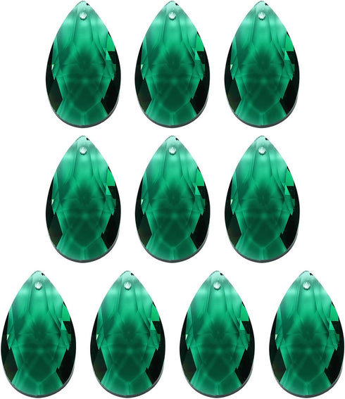 PATIKIL K9 Crystal Pendants Teardrop Beads, 10 Pack 38mm Chandelier Prisms Parts